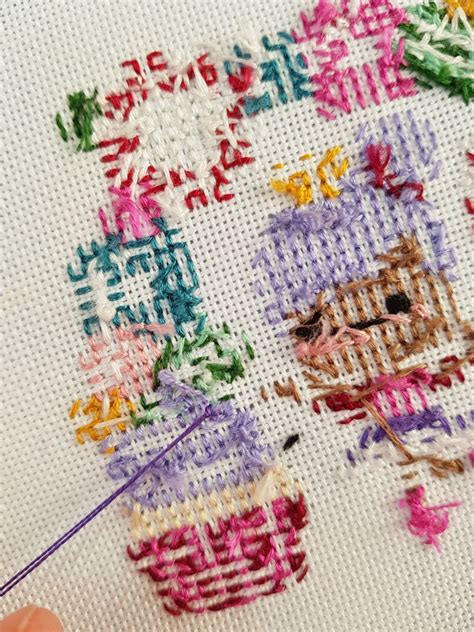 cross stitch ending thread pin stitch|Beginning and ending threads in cross stitch: loop method & pin .